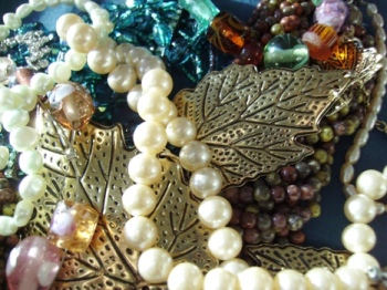 This photo of an array of costume jewelry was taken by a Spanish photographer/magazine editor.